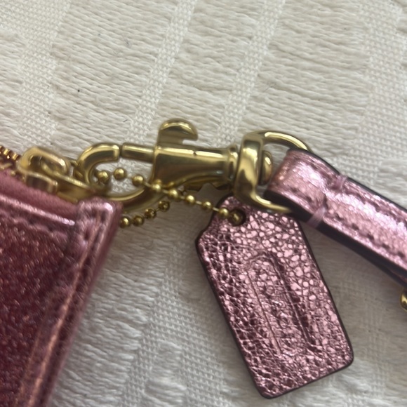 Pink sparkly Coach wristlet - Picture 5 of 6